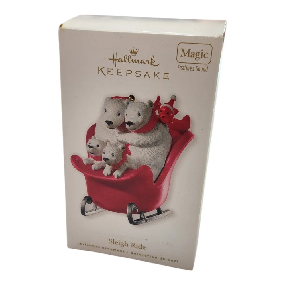 Hallmark Keepsake Sleigh Ride 2010 Polar‎ Bear Musical Ornament Ella Fitzgerald
